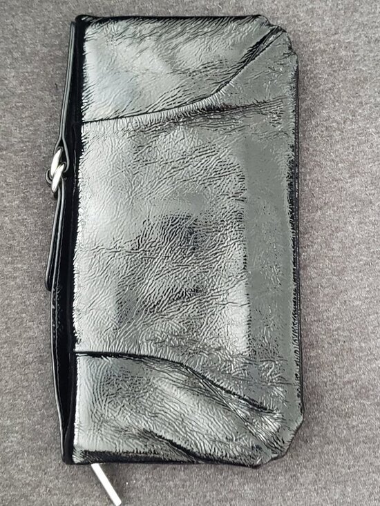 HOBO Handbags - HOBO- Black Patent Leather Clutch, 8 CC Slots